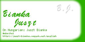 bianka juszt business card